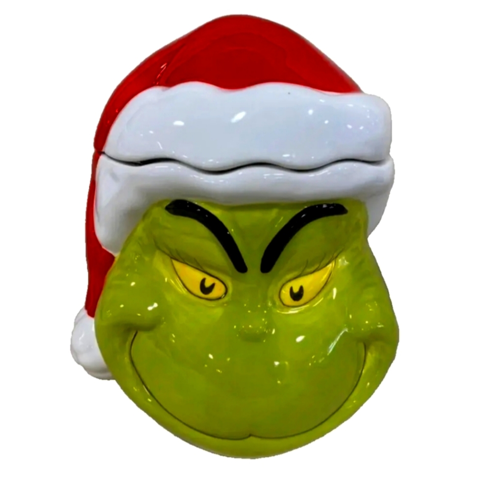 Dr. Seuss The Grinch Christmas holiday cookie jar